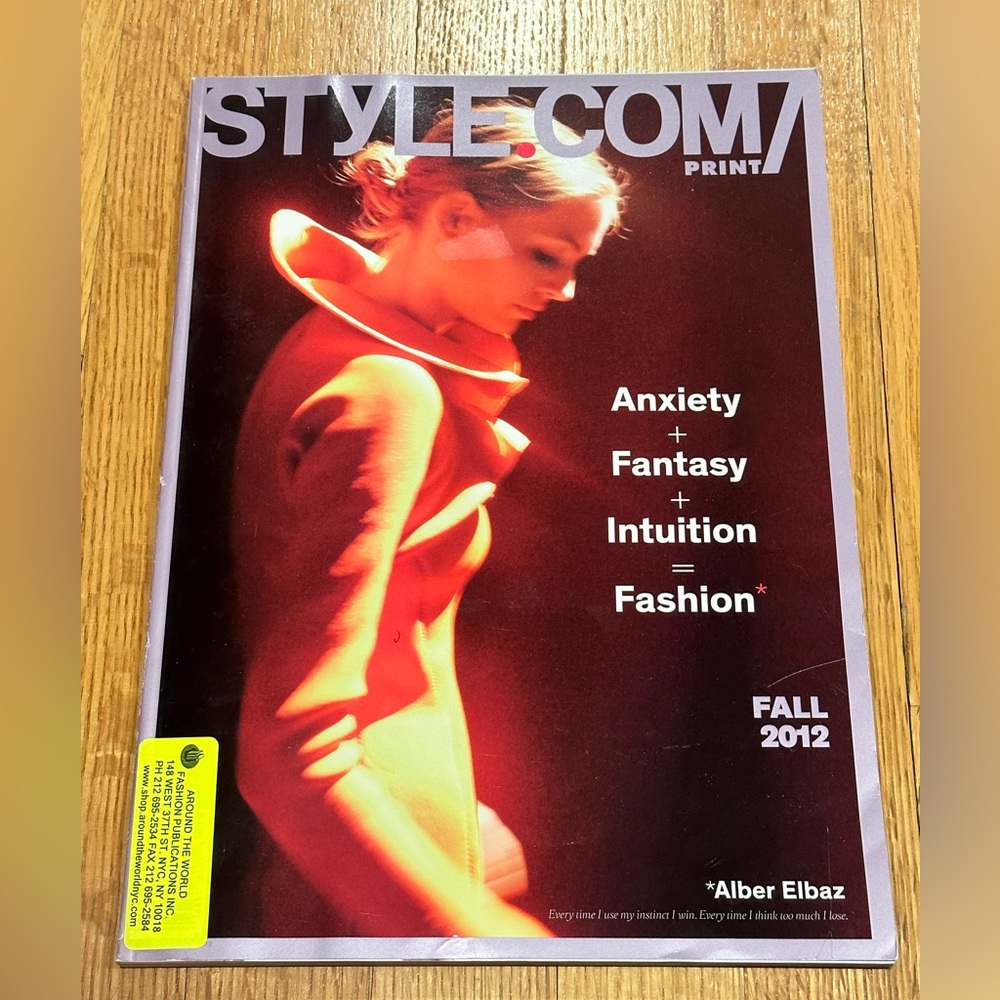 Style.com Print Fashion Magazine Fall 2012 *Alber Elbaz